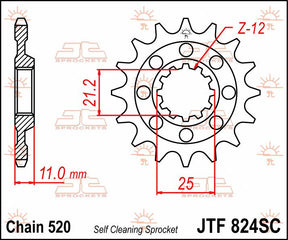 Jt Sprockets Sprocket Front 14 T 520 Sc