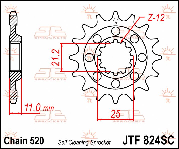 Jt Sprockets Sprocket Front 14 T 520 Sc