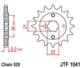 Jt Sprockets Sprocket Front 14 T 520