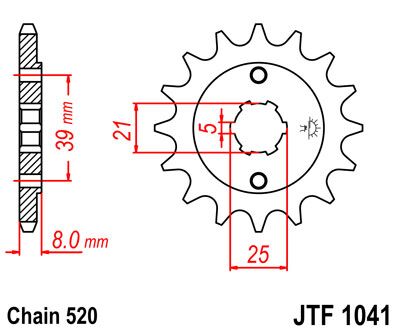 Jt Sprockets Sprocket Front 14 T 520