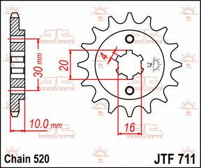 Jt Sprockets Sprocket Front 12 T 520