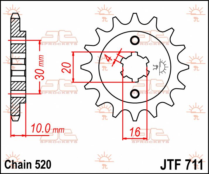 Jt Sprockets Sprocket Front 12 T 520