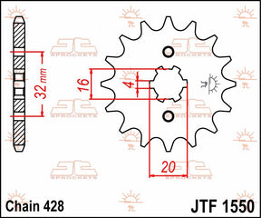 Jt Sprockets Sprocket Front 14 T 428