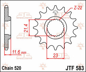 Jt Sprockets Sprocket Front 14 T 520