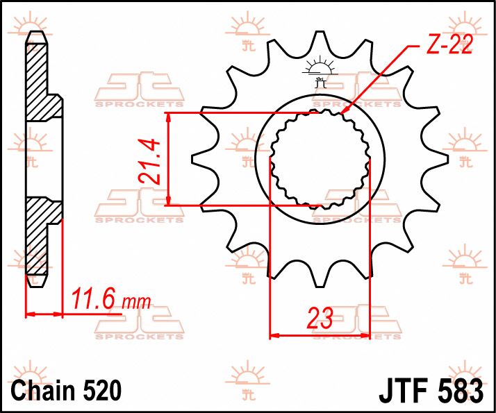 Jt Sprockets Sprocket Front 14 T 520
