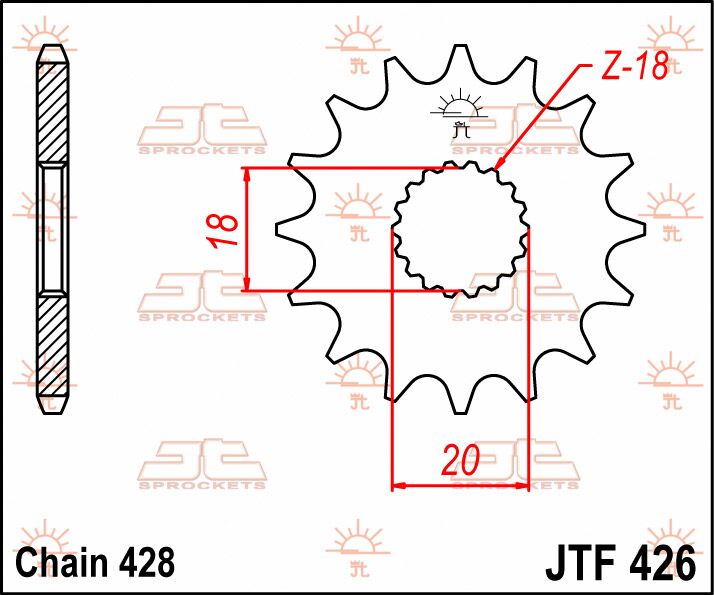 Jt Sprockets Sprocket Front 15 T 428