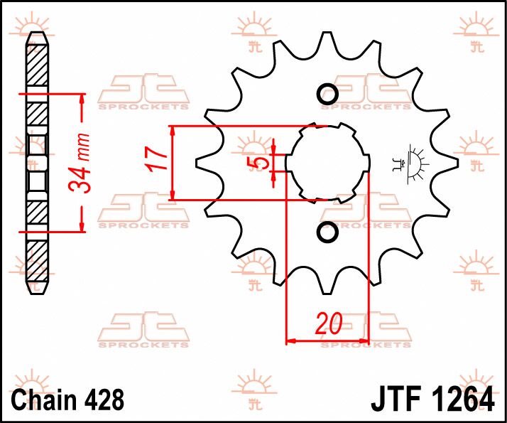 Jt Sprockets Sprocket Front 16 T 428