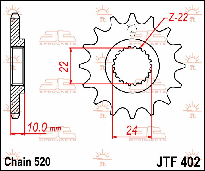Jt Sprockets Sprocket Front 14 T 520