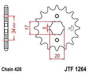 Jt Sprockets Sprocket Front 14 T 428