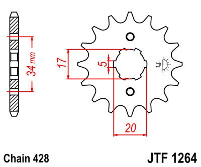 Jt Sprockets Sprocket Front 14 T 428