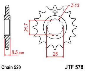 Jt Sprockets Sprocket Front 17 T 520