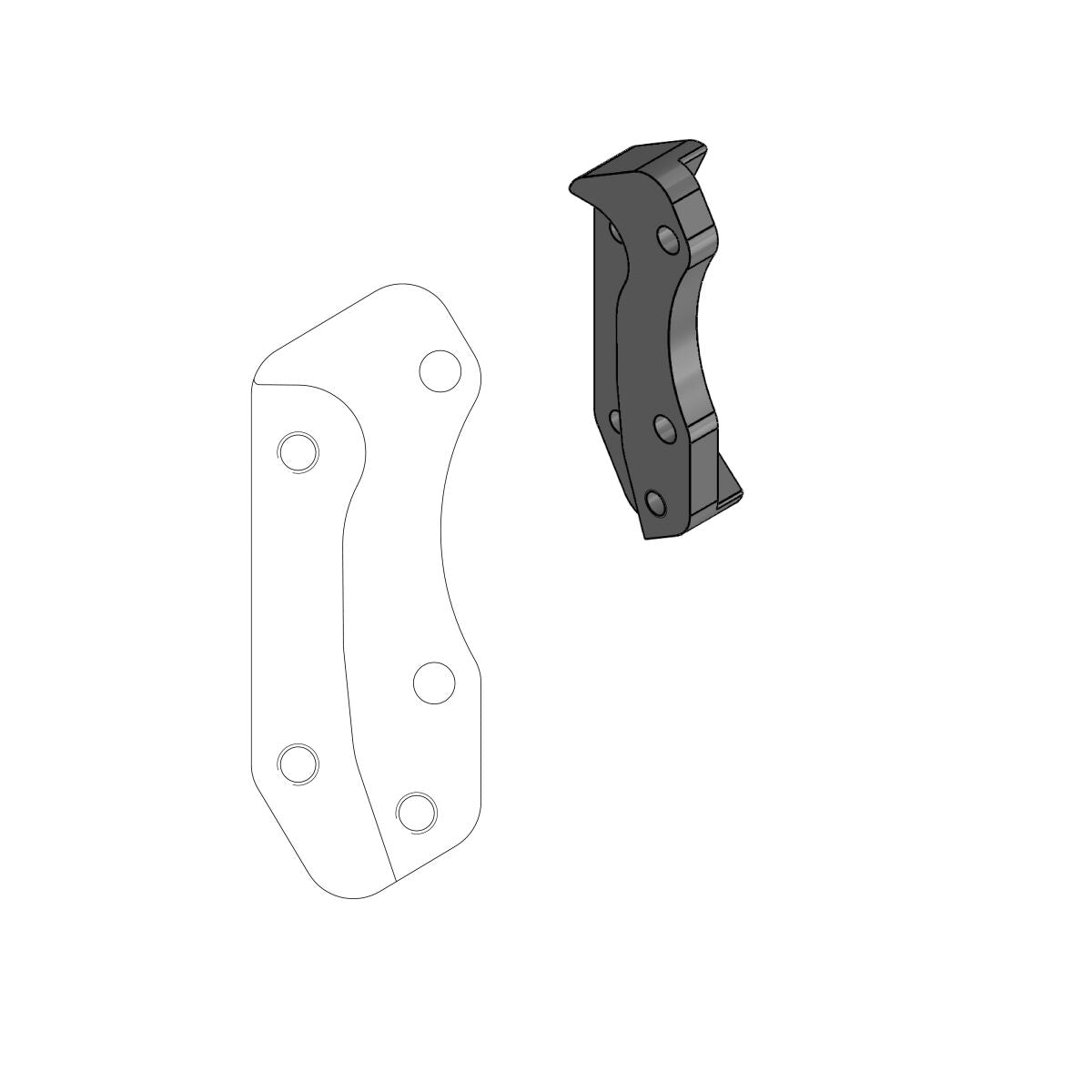 Moto Master Brake Caliper Adaptor Sm