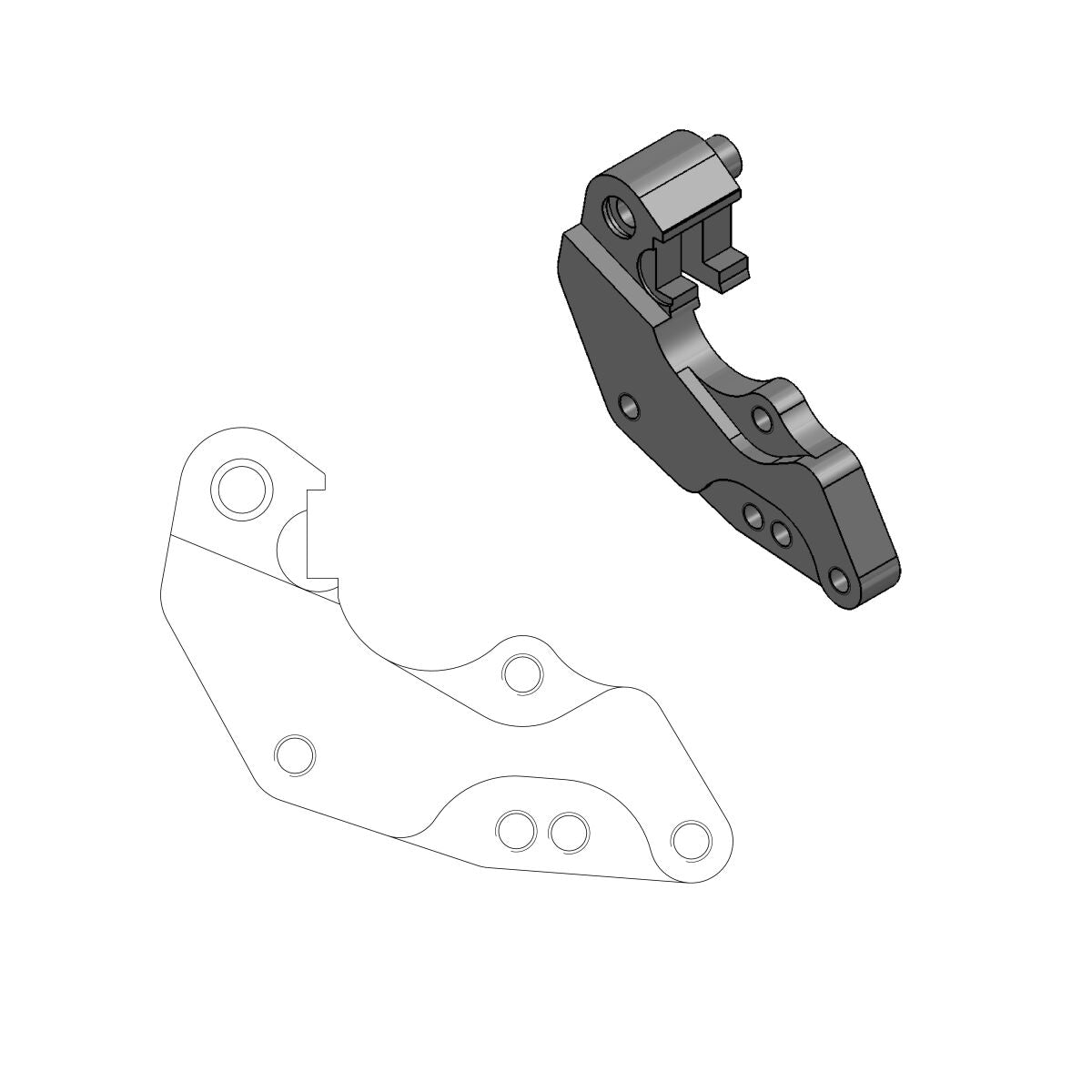 Moto Master Brake Caliper Adaptor