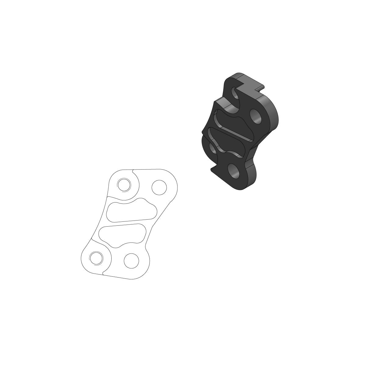 Moto Master Brake Caliper Adaptor