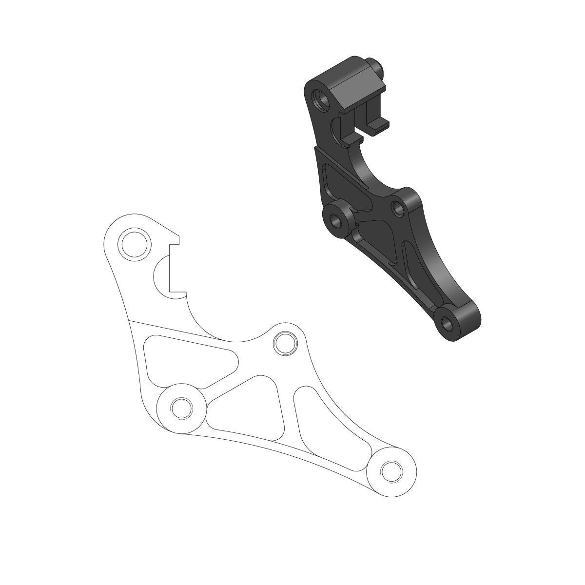 Moto Master Brake Caliper Adaptor Sm