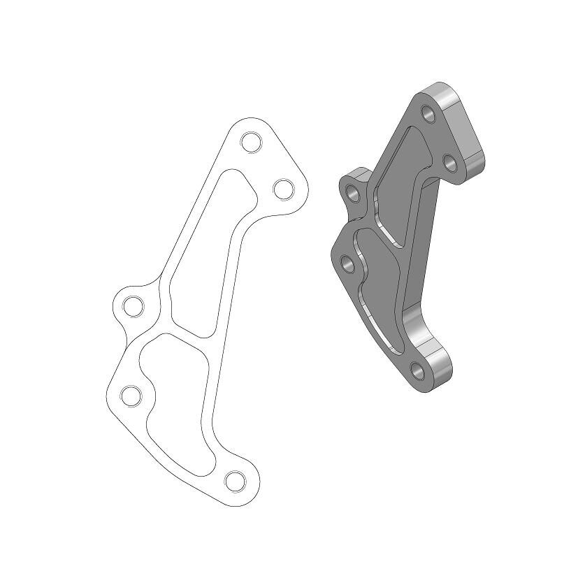 Moto Master Brake Caliper Adaptor Sm