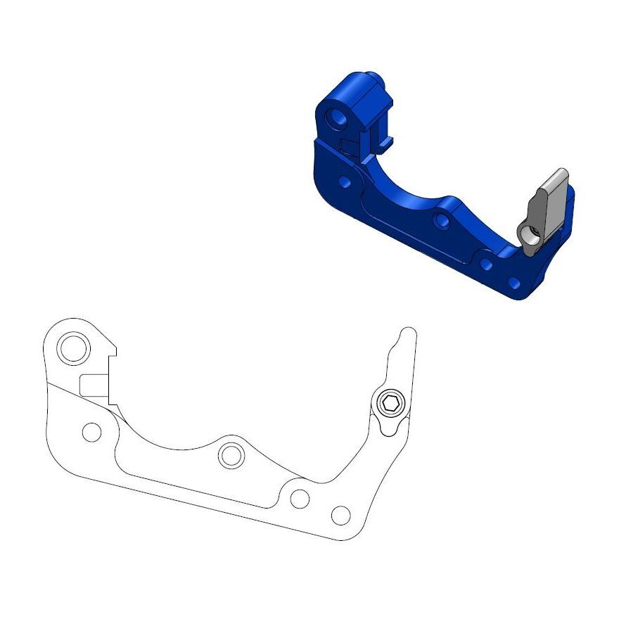 Moto Master Brake Caliper Adaptor Blue