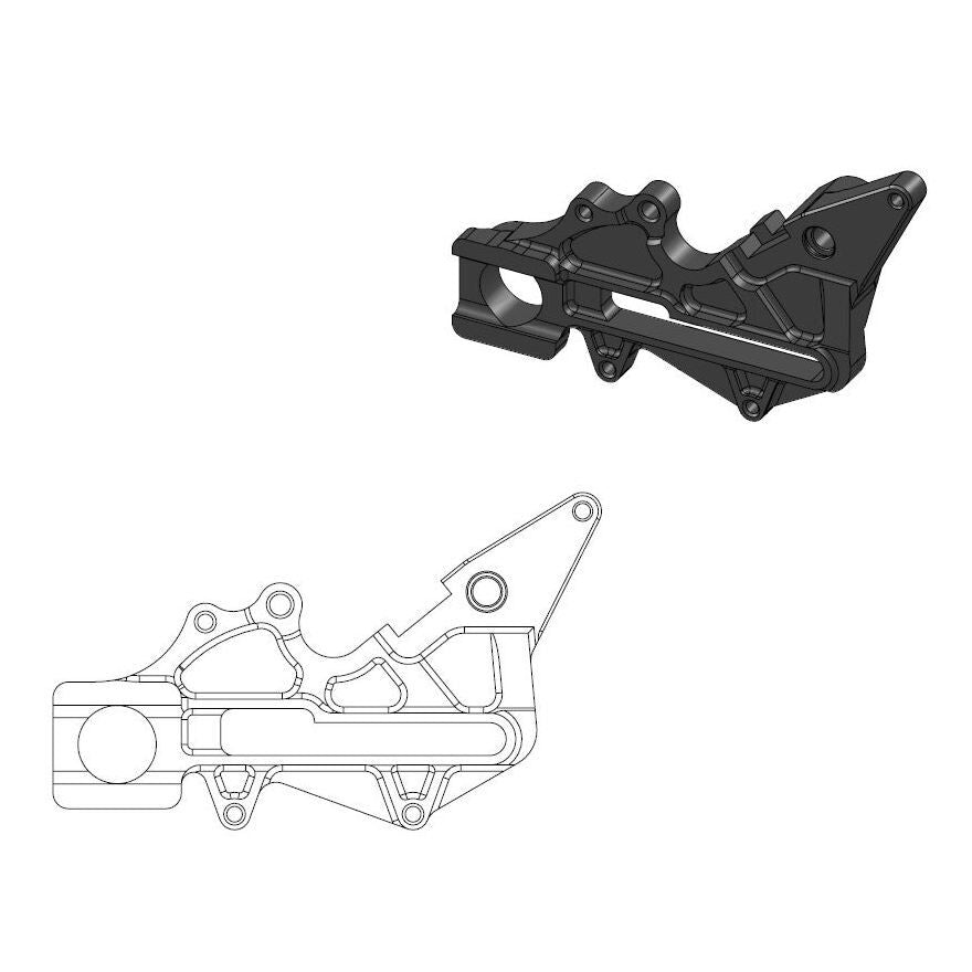 Moto Master Brake Caliper Adaptor Black