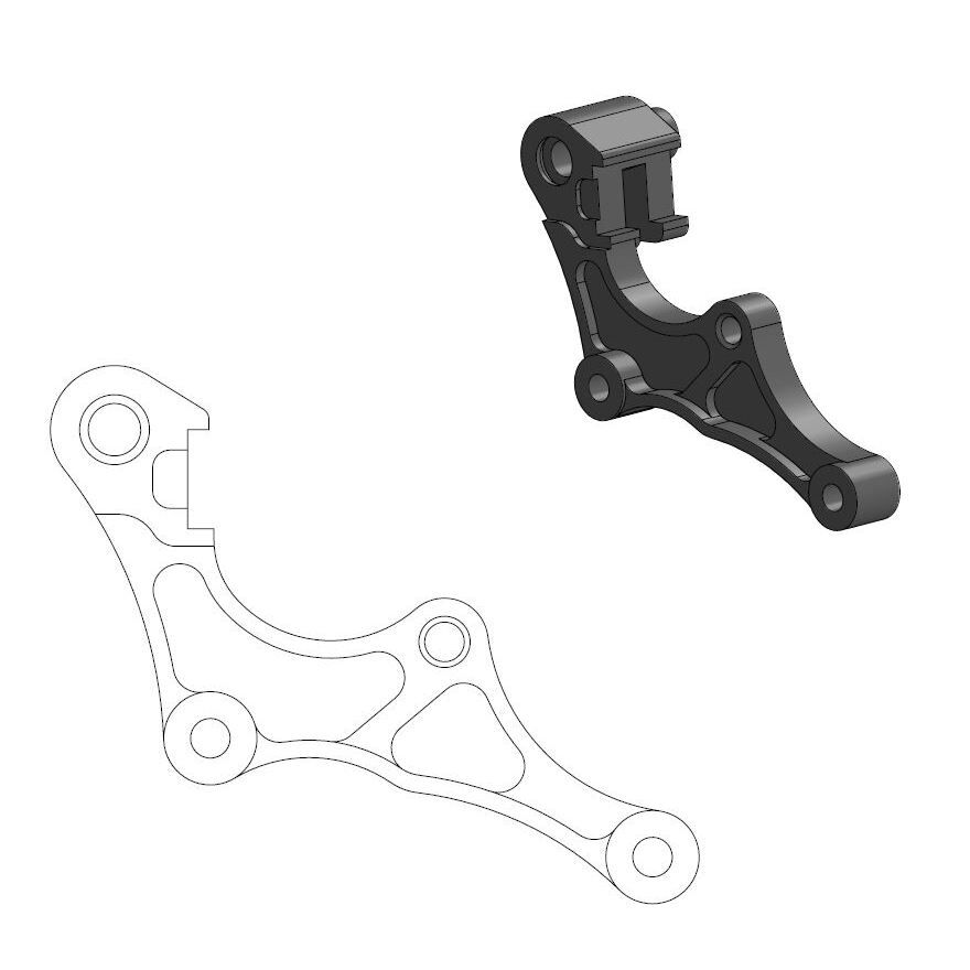 Moto Master Brake Caliper Adaptor Sm