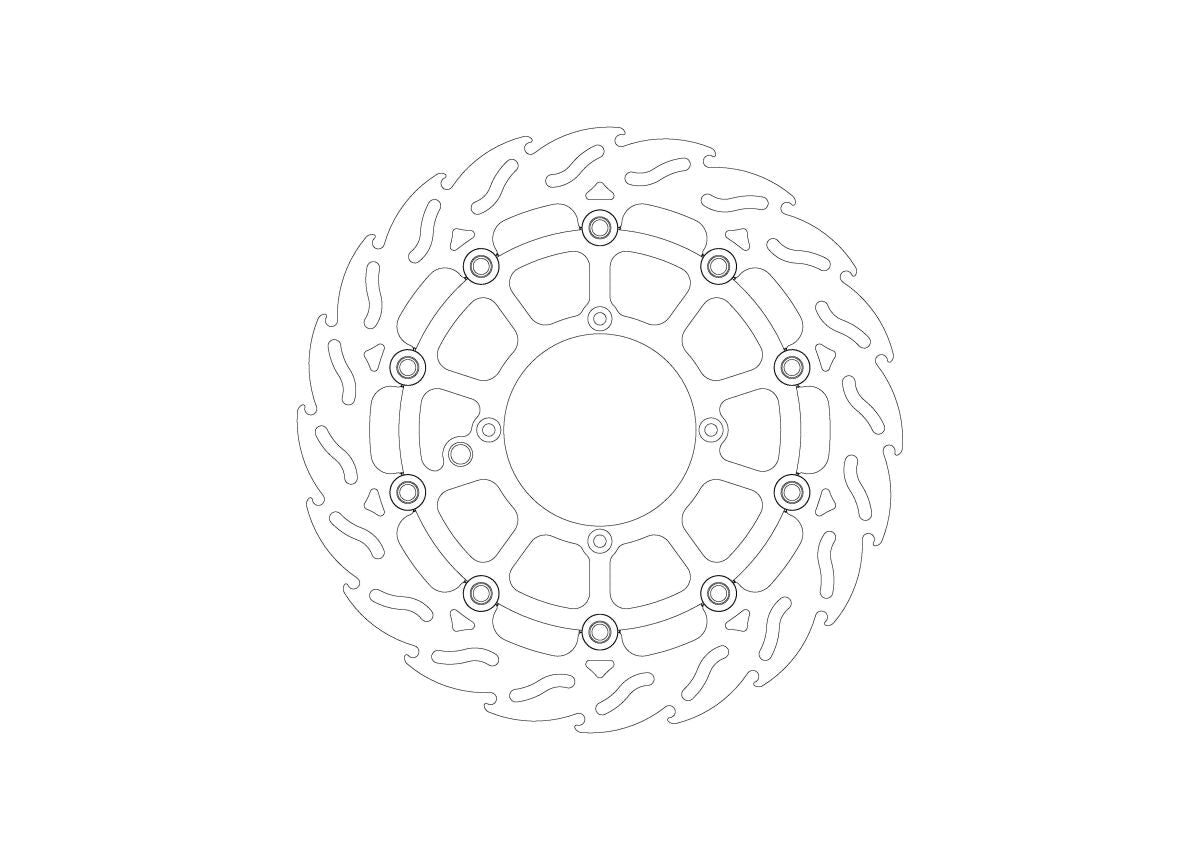 Moto Master Brake Disc Mini Flame Front