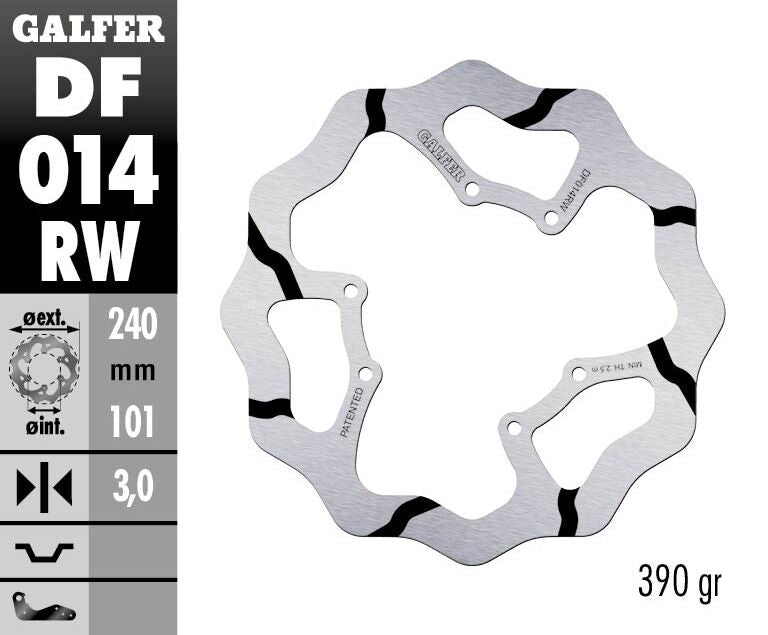 Galfer Brake Disc Fixed Wave Grooved