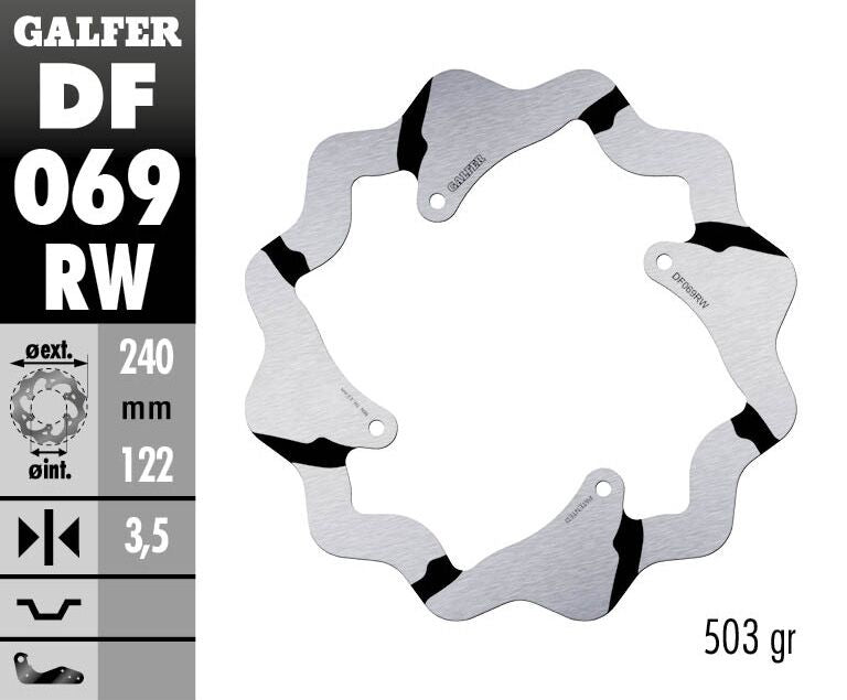 Galfer Brake Disc Fixed Wave Grooved