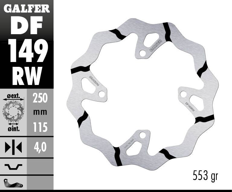 Galfer Brake Disc Fixed Wave Grooved