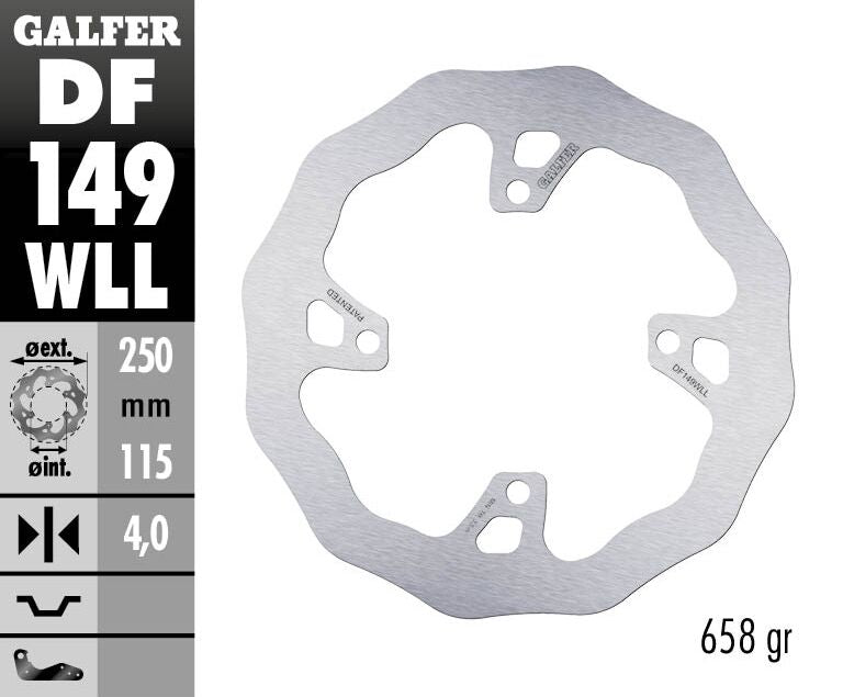 Galfer Brake Disc Fixed Wave Solid