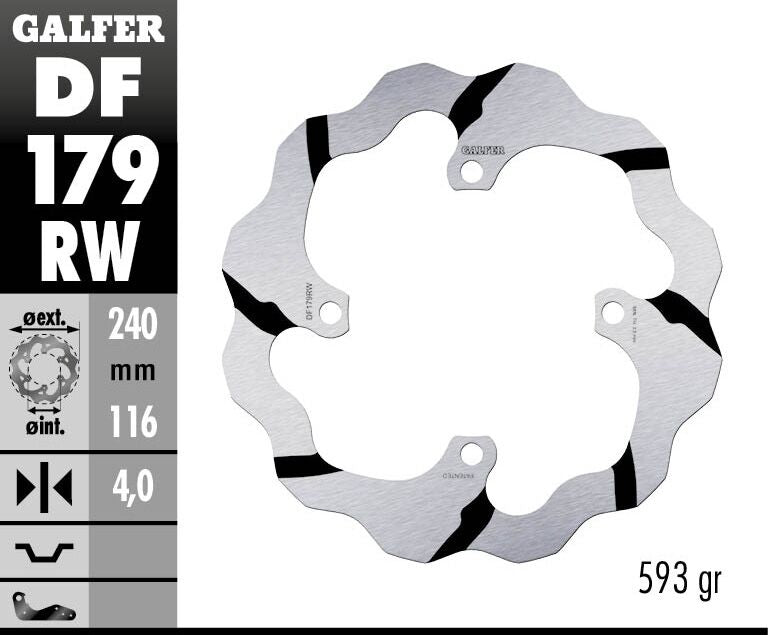 Galfer Brake Disc Fixed Wave Grooved