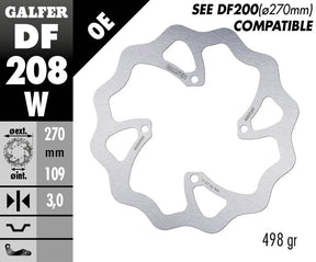 Galfer Brake Disc Fixed Wave 270 Mm