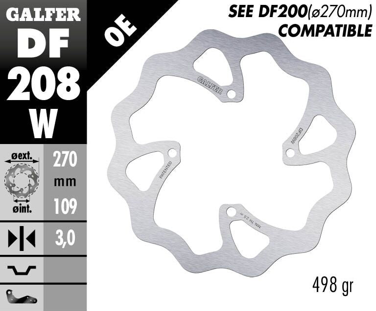 Galfer Brake Disc Fixed Wave 270 Mm