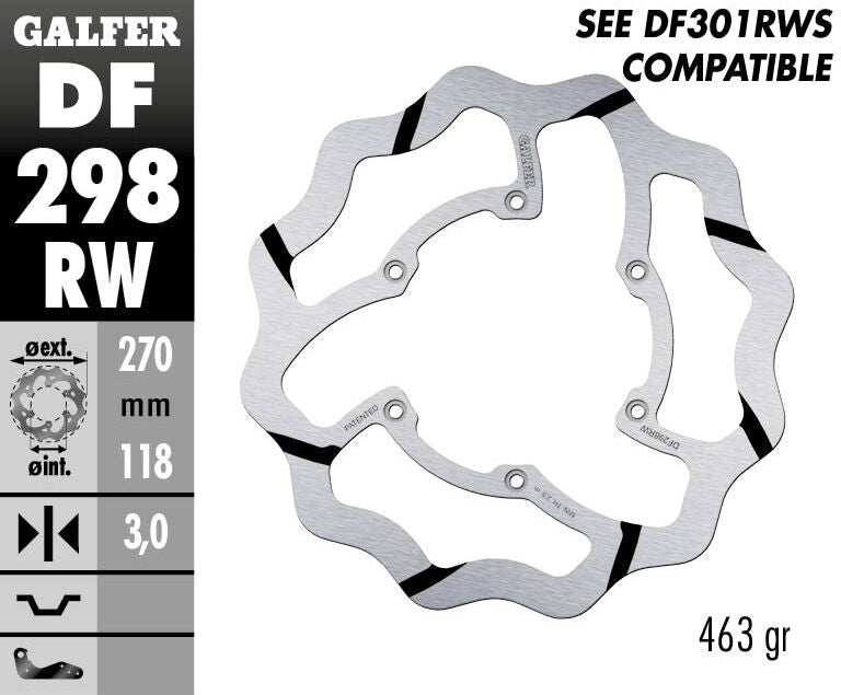 Galfer Brake Disc Fixed Wave Grooved