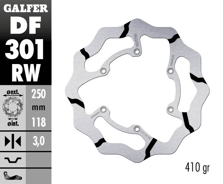 Galfer Brake Disc Fixed Wave Grooved