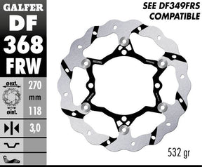 Galfer Brake Disc Float Wave Grooved