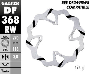 Galfer Brake Disc Fixed Wave Grooved