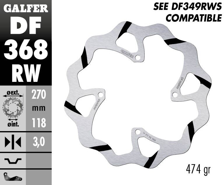 Galfer Brake Disc Fixed Wave Grooved