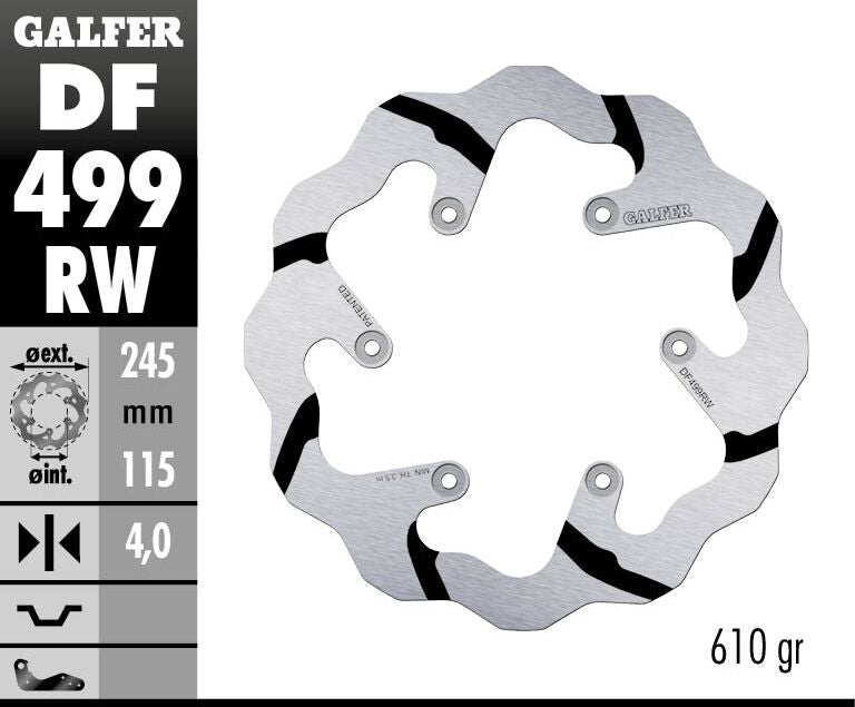 Galfer Brake Disc Fixed Wave Grooved