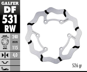 Galfer Brake Disc Fixed Wave Grooved