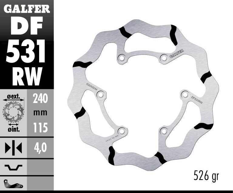 Galfer Brake Disc Fixed Wave Grooved