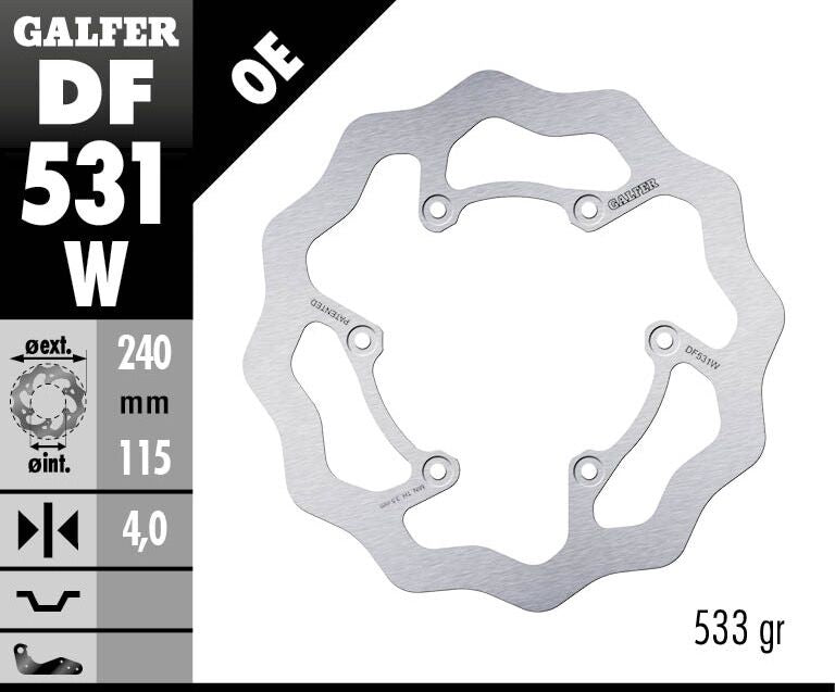 Galfer Brake Disc Fixed Wave