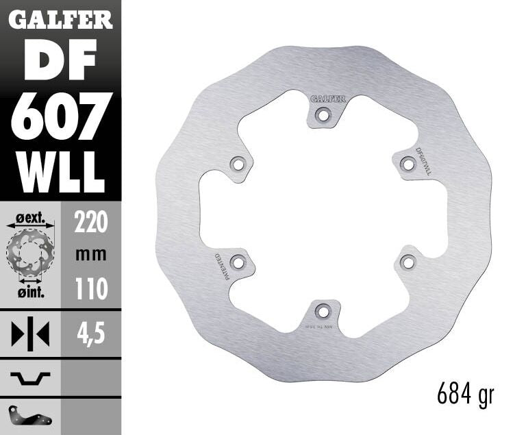 Galfer Brake Disc Fixed Wave Solid