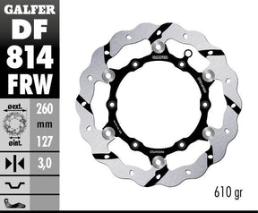 Galfer Brake Disc Float Wave Grooved