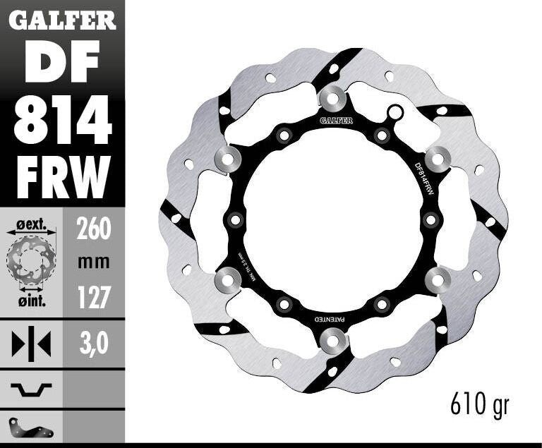 Galfer Brake Disc Float Wave Grooved