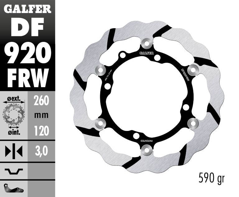 Galfer Brake Disc Float Wave Grooved