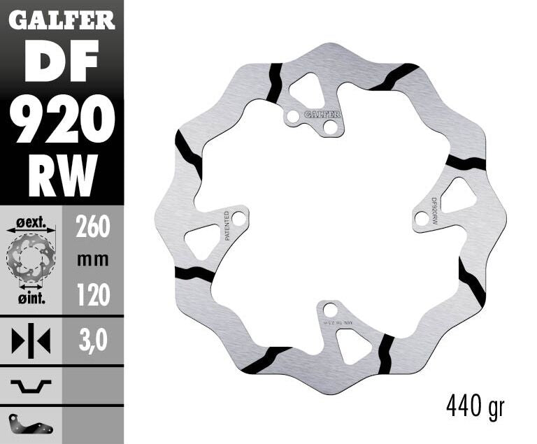 Galfer Brake Disc Fixed Wave Grooved