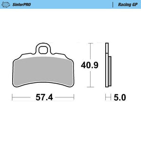 Moto Master Brake Pad Racing Gp