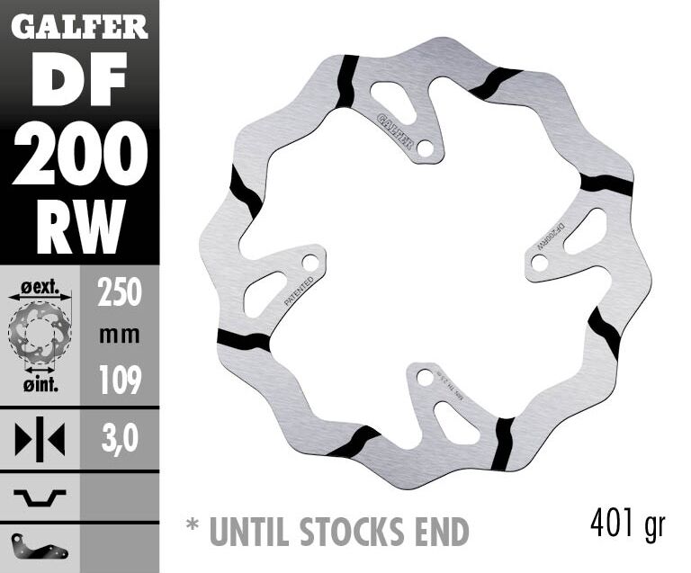 Galfer Brake Disc Wave Fixed Grooved