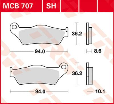 Trw Brake Pad Trw Mcb707