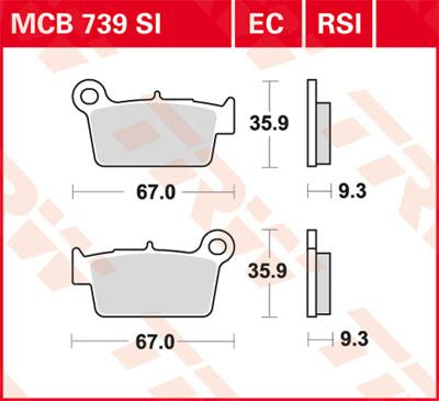 Trw Brake Pad Organic Offroad