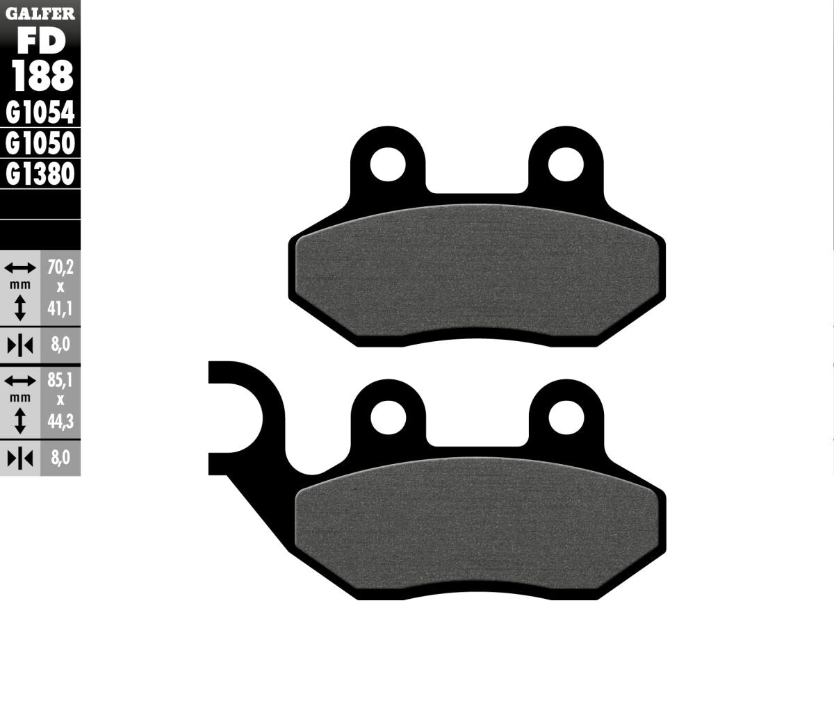 Galfer Brake Pad Semi Metal Scooter
